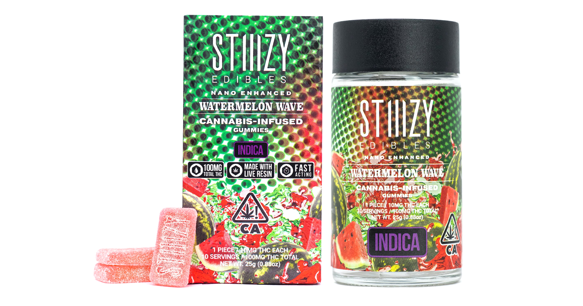 Stiiizy Watermelon Wave 100mg Gummies