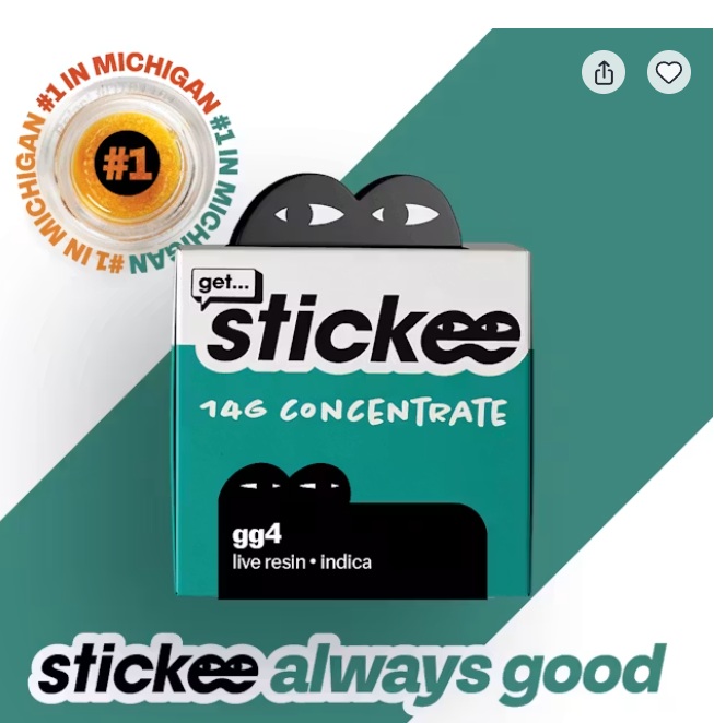 Stickee | GG4 | Live Resin Concentrate | 14g | Indica