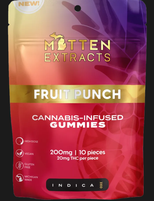 Mitten Extracts - Fruit Punch - 200mg Gummies