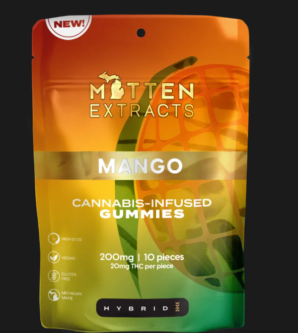 Gummies | Mango | 200mg | Mitten Extracts