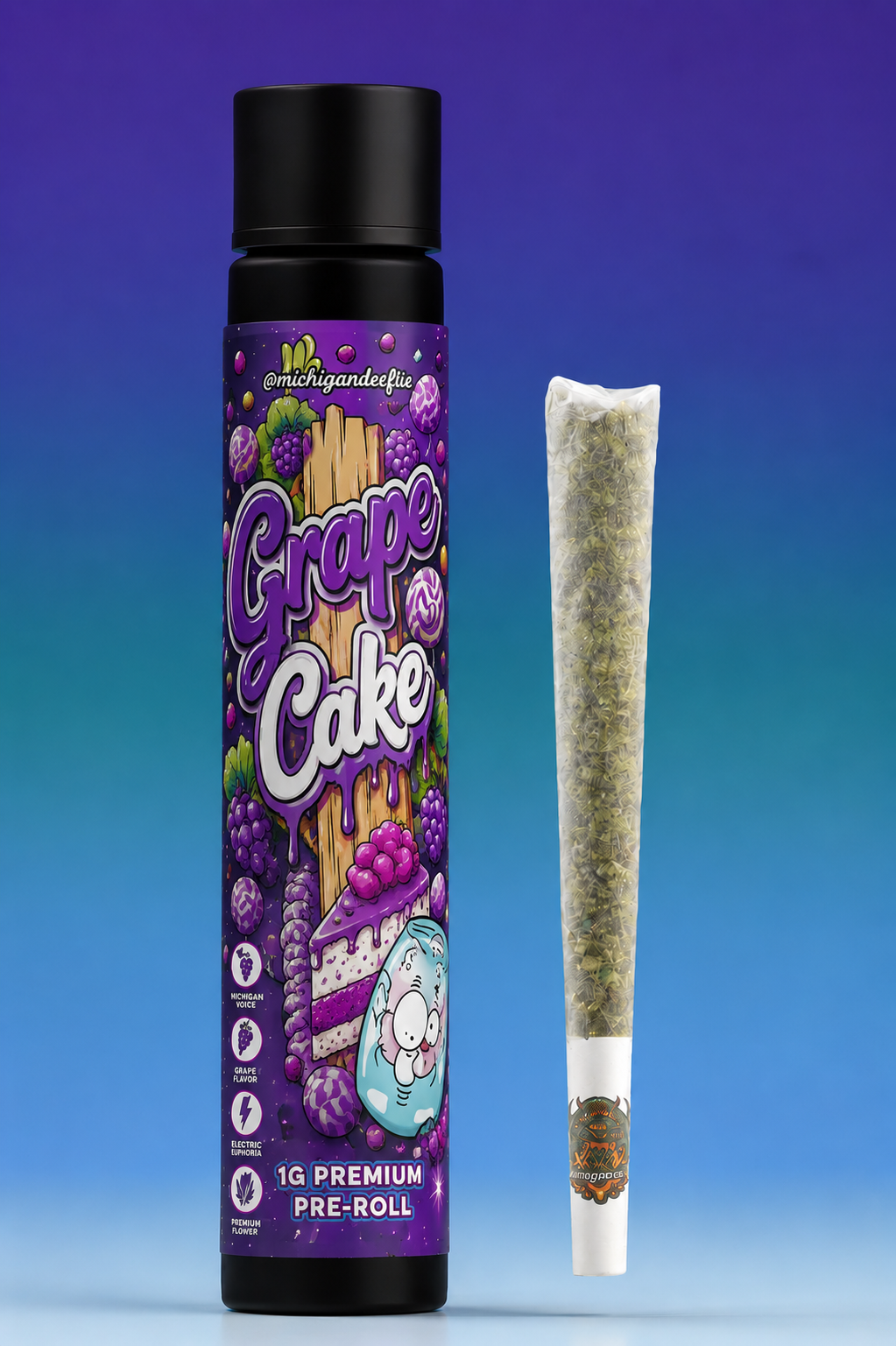 Michigander Fire Pre-Roll Trop Grape Cake