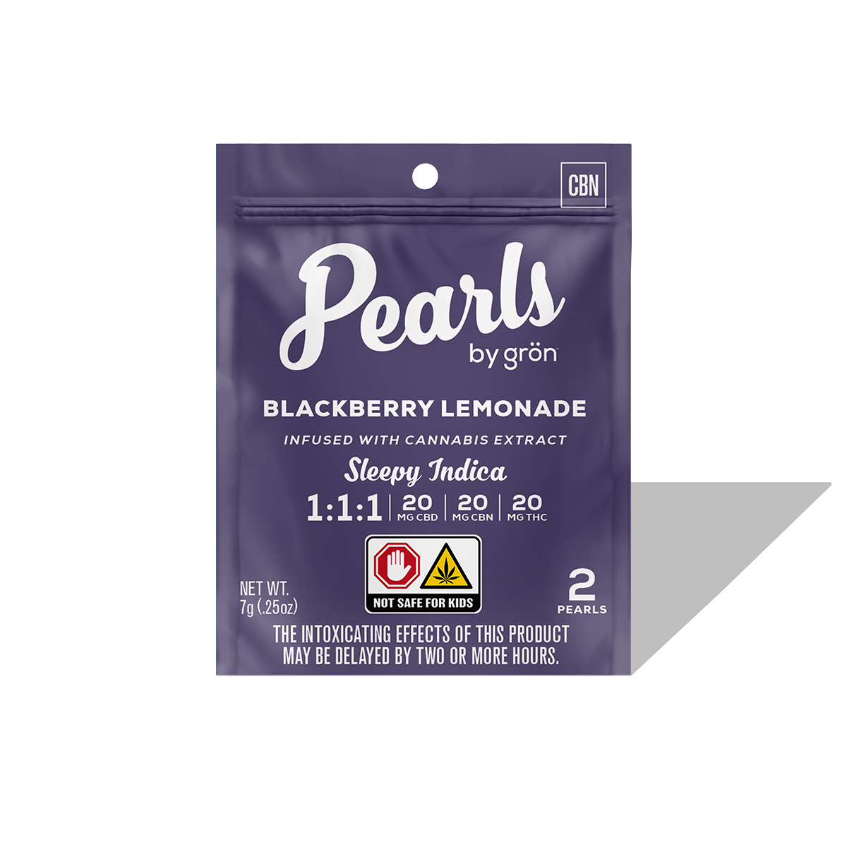 1:1:1 Blackberry Lemonade Pearls 2-Pack - CBN/CBD/THC - Sleepy Indica