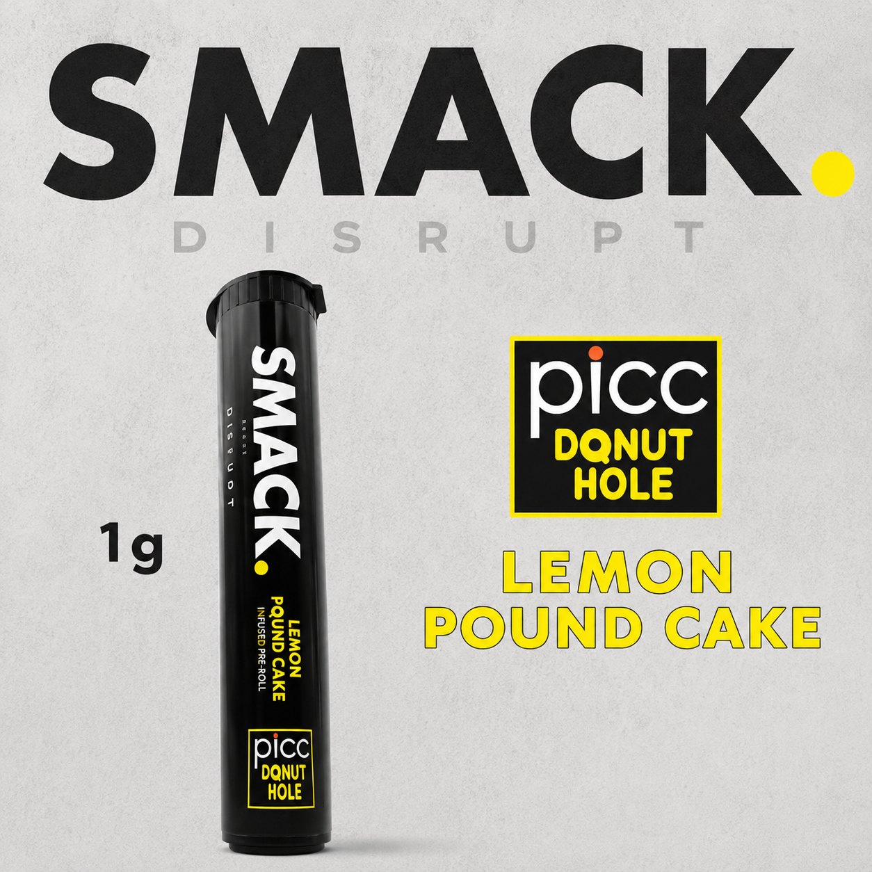 SMACK. - LEMON POUND CAKE - DONUT HOLE - 1G - INFUSED PREROLL