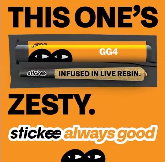 Stickee Live Resin Infused Pre-Roll | GG4