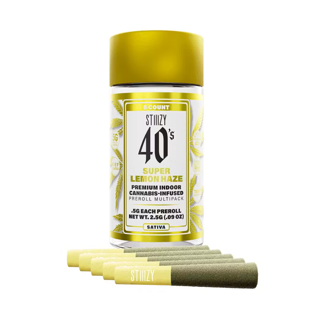 Stiiizy | Super Lemon Haze | .5G 40's Infused Pre-Rolls 5PK 2.5G