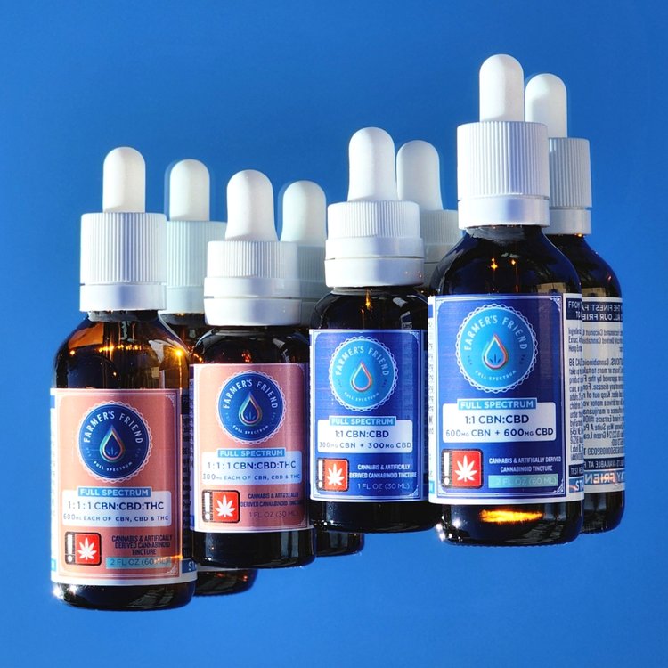 2oz 1,800mg 1:1:1 CBN+CBD+THC - Tincture - Farmer's Friend Extracts
