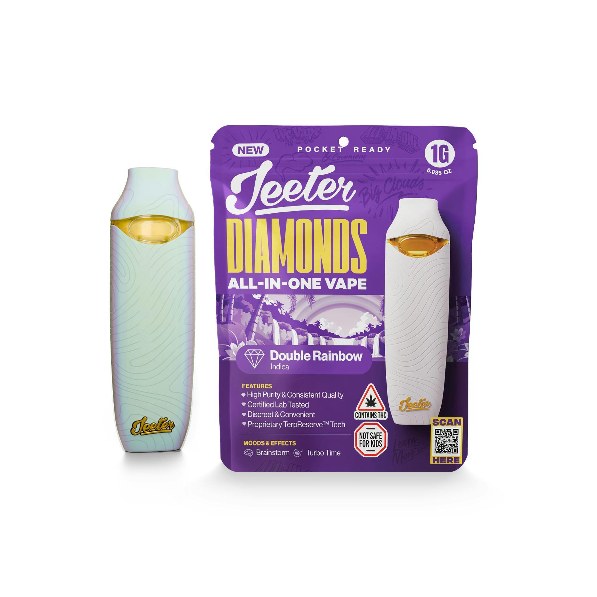 Double Rainbow  AIO Liquid Diamonds Vape Jeeter