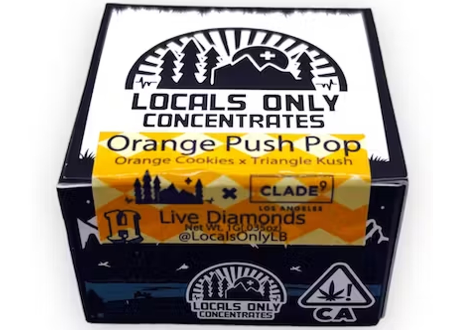 Orange Push Pop |  Wet Diamonds