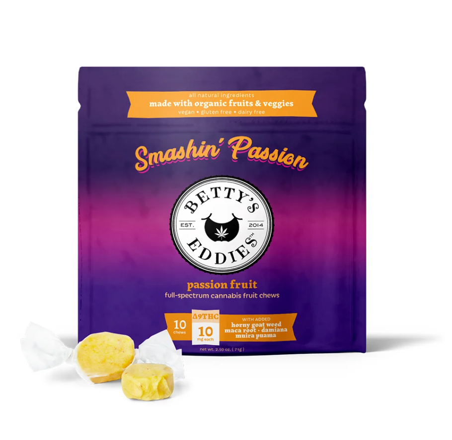 50mg Vegan Betty's Eddies Taffy - Passion Fruit