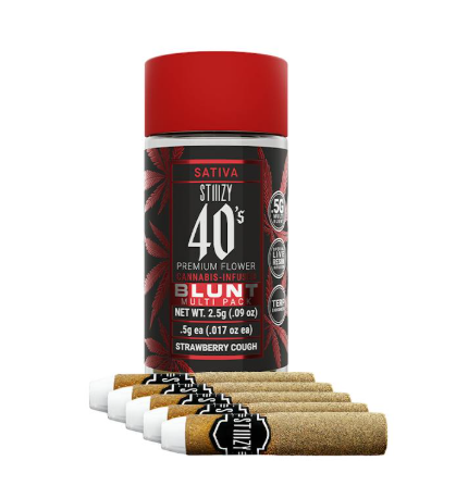 Stiiizy 40's - Strawberry Cough - 5 x .5g Infused Blunts