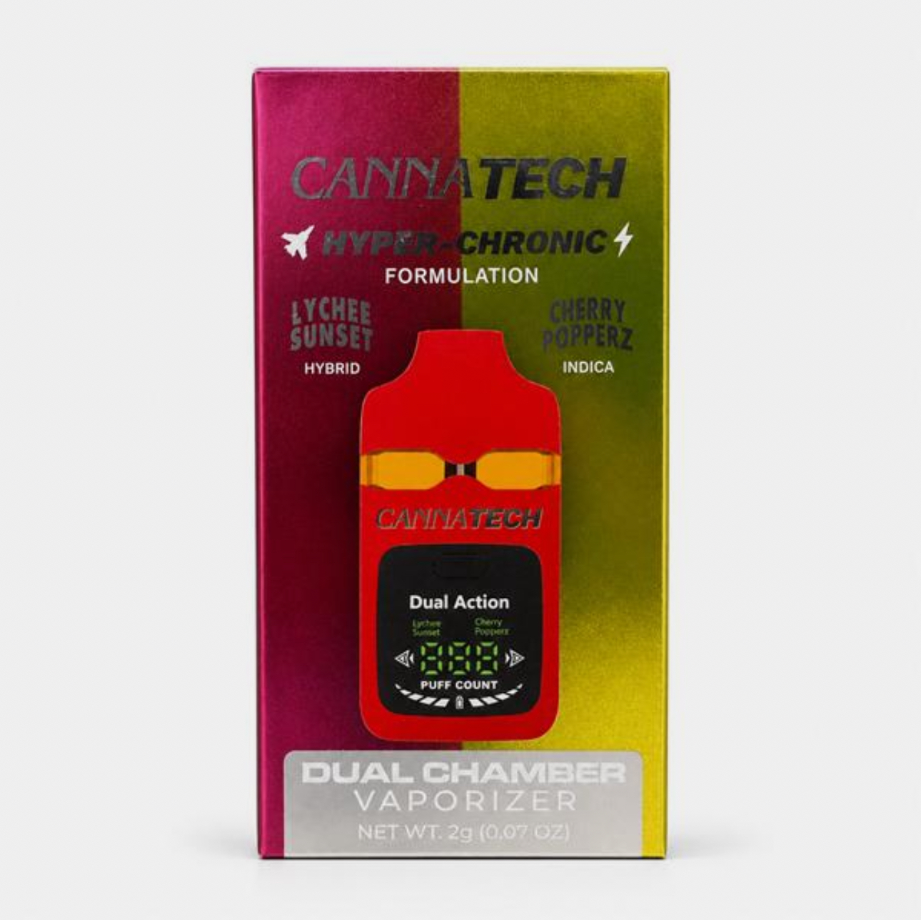 Cannatech Lychee Sunset x Cherry Popperz Dual Chamber Vape
