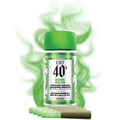 STIIIZY 40s Magic Melon 5pk Infused Prerolls
