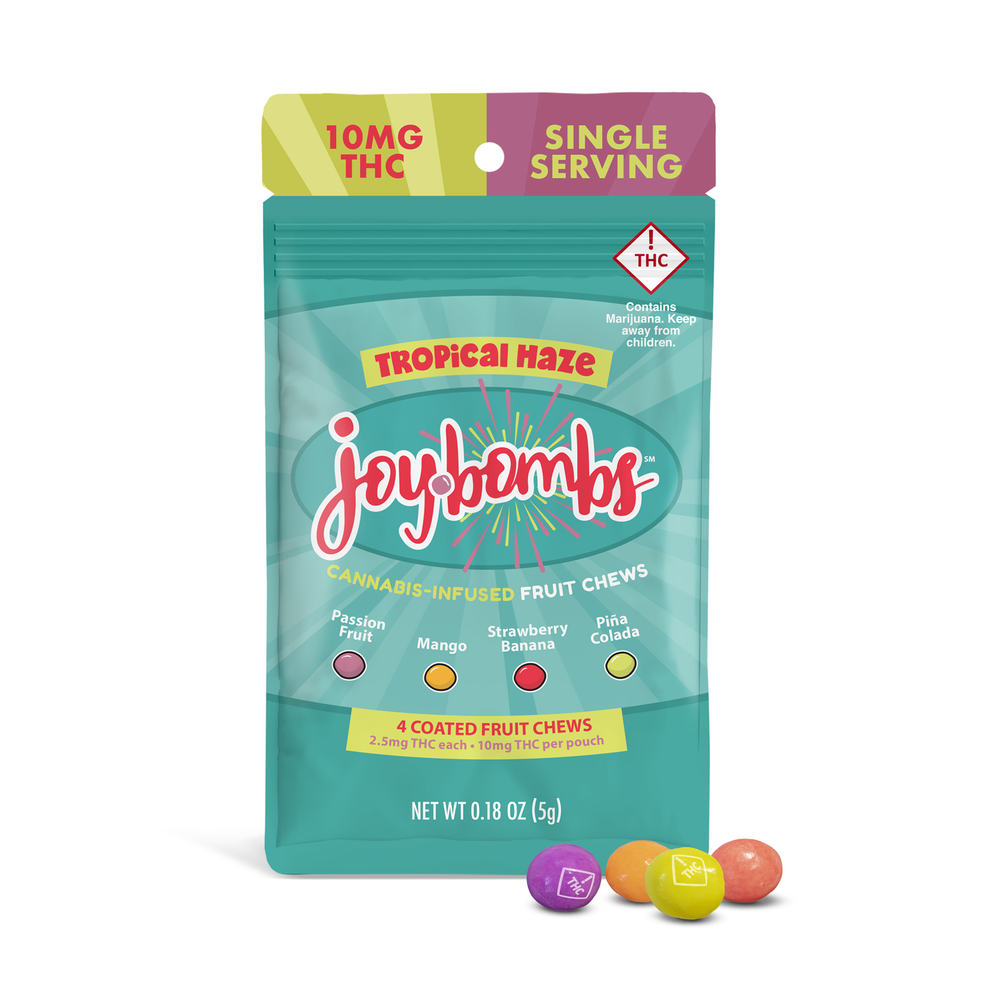 Joy Bombs Tropical Haze - 100mg THC (40pk / 2.5mg ea)