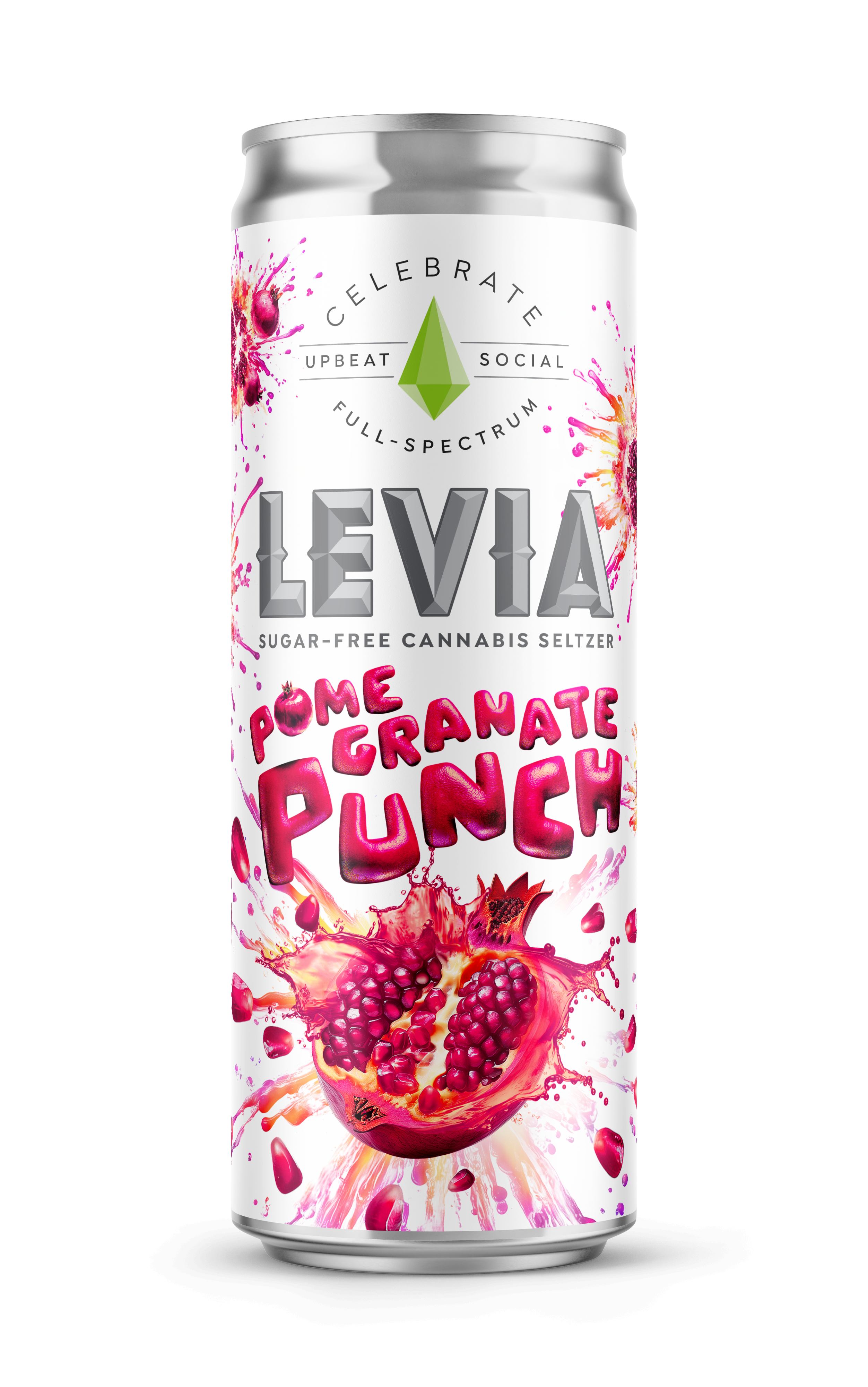 POMEGRANATE PUNCH CELEBRATE Sugar-Free Cannabis Seltzer product photo