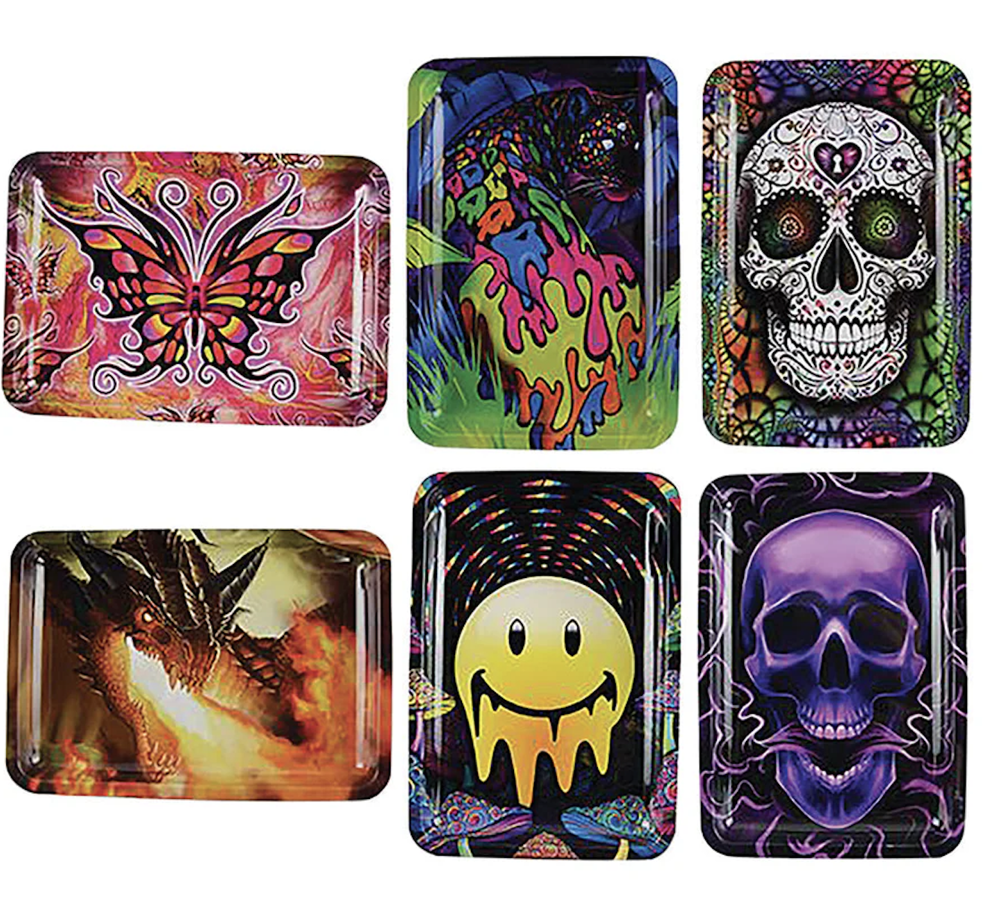 Smokezilla Metal Rolling Tray - 5"x7"/Assorted colors