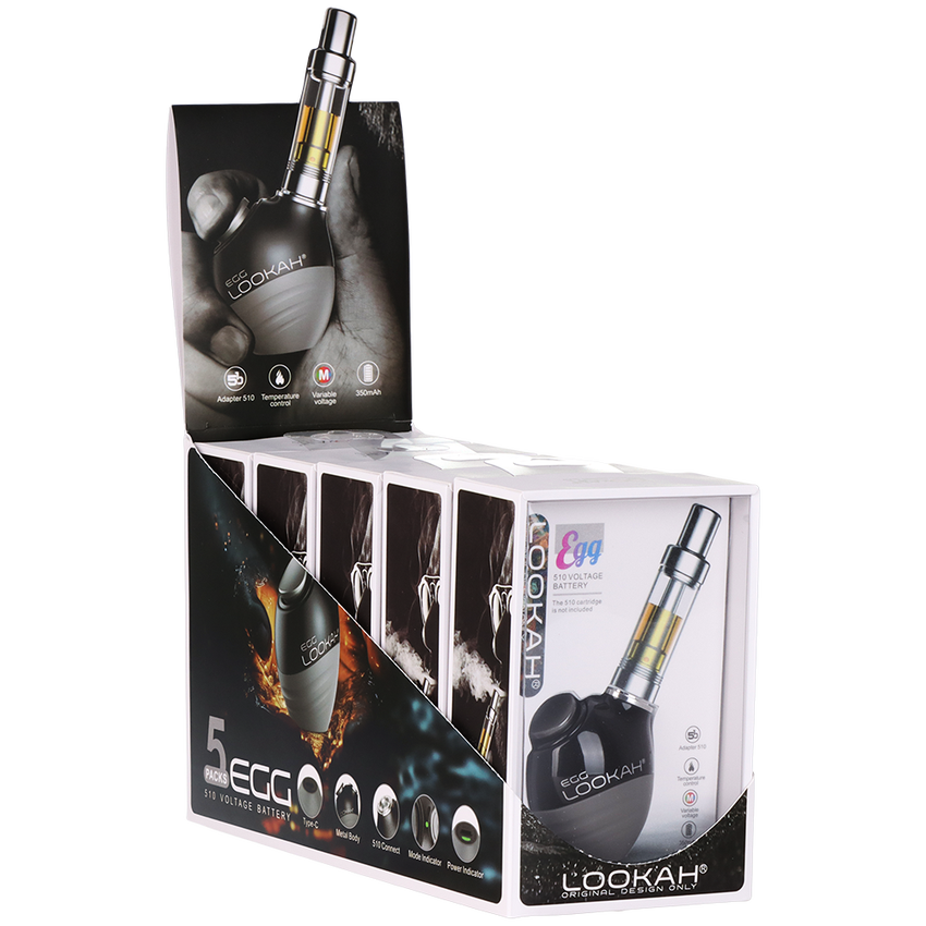 Egg Variable Voltage 510 Vape Battery 350mAh | Grey