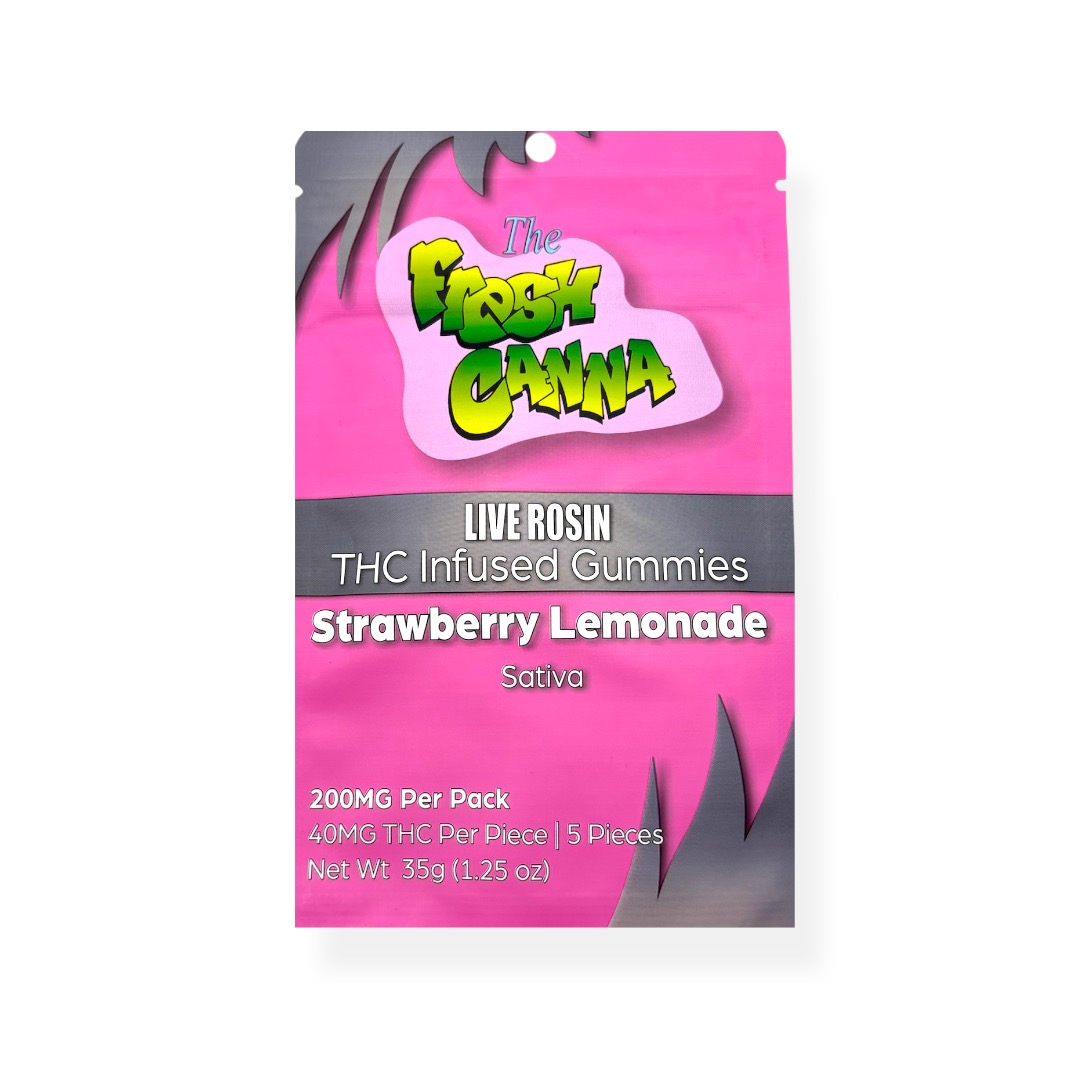 Fresh Canna Strawberry Lemonade Live Rosin Gummies 200mg Rec