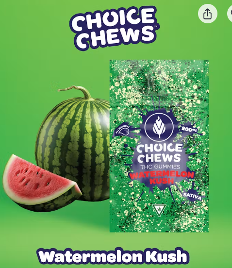 Choice | Watermelon Kush | Infused Gummies | 200mg | Sativa
