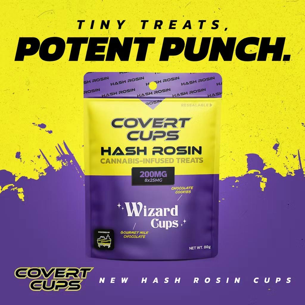 Covert Cups | 200MG Rosin Chocolate | Wizard Cup