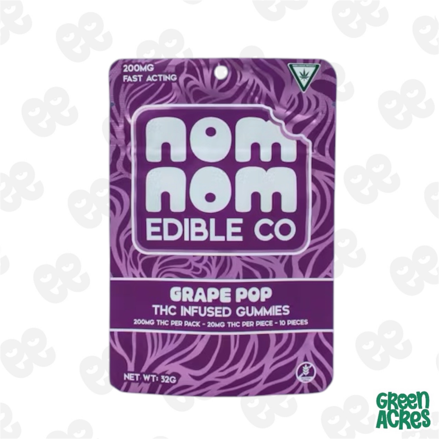 Nom Nom: Grape Pop Gummies 200MG