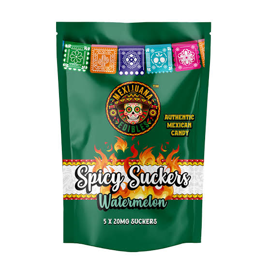 Mexijuana Spicy Suckers Watermelon with Chamoy and Tajin 5pk