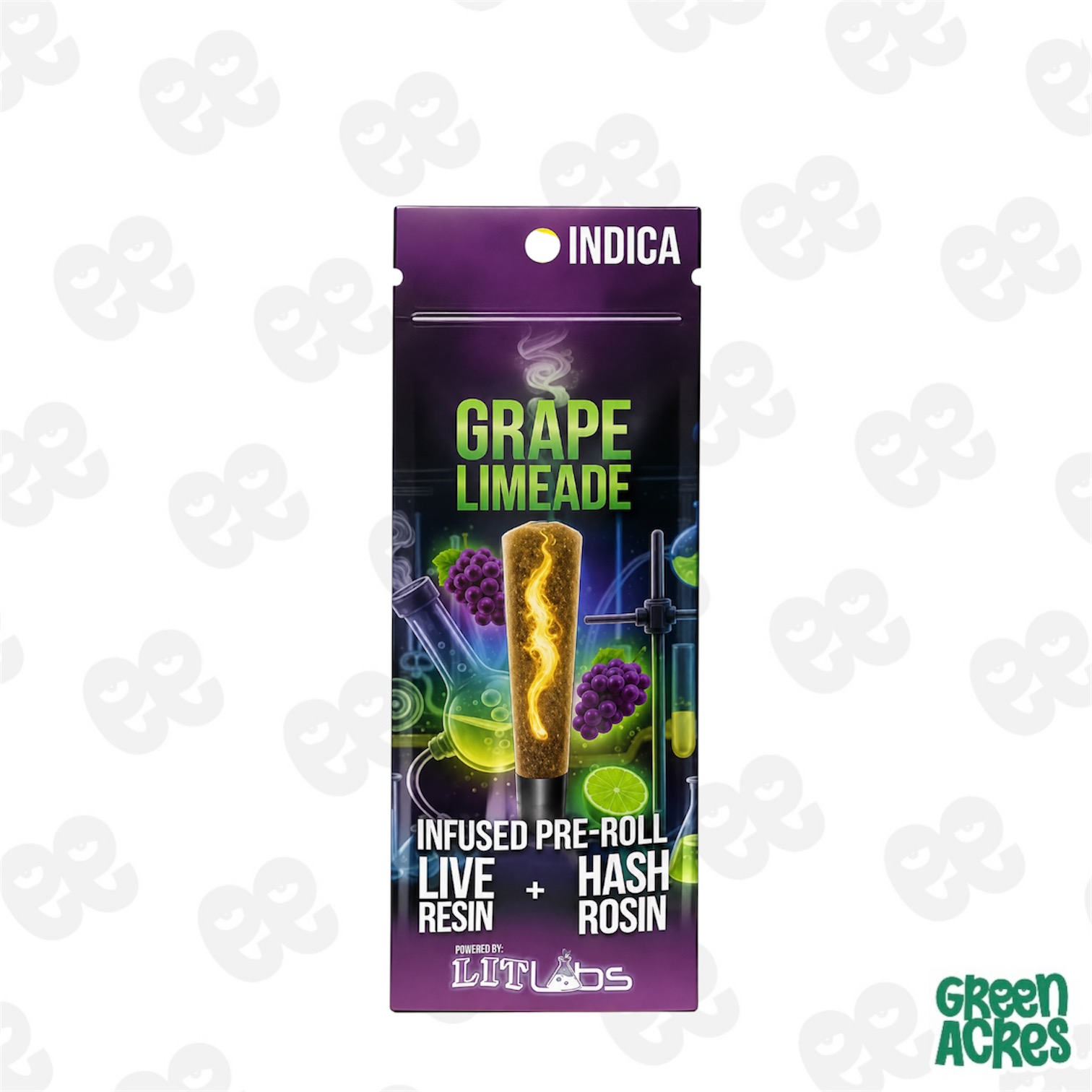 Lit Labs: Grape Limeade 1.5G Resin/Rosin Infused Pre Roll