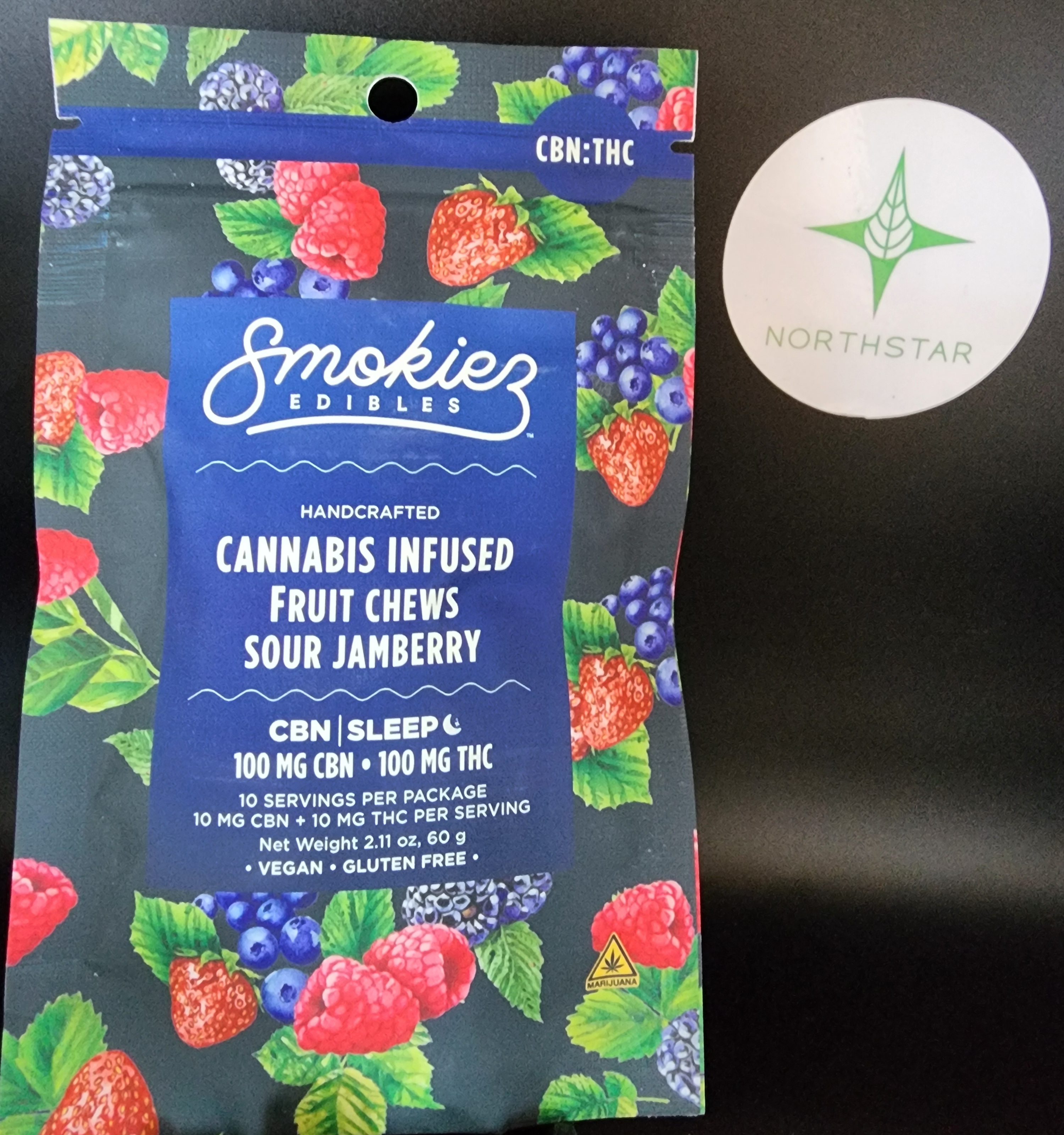 10pk Sour Jamberry Sleepy Gummies - Smokiez
