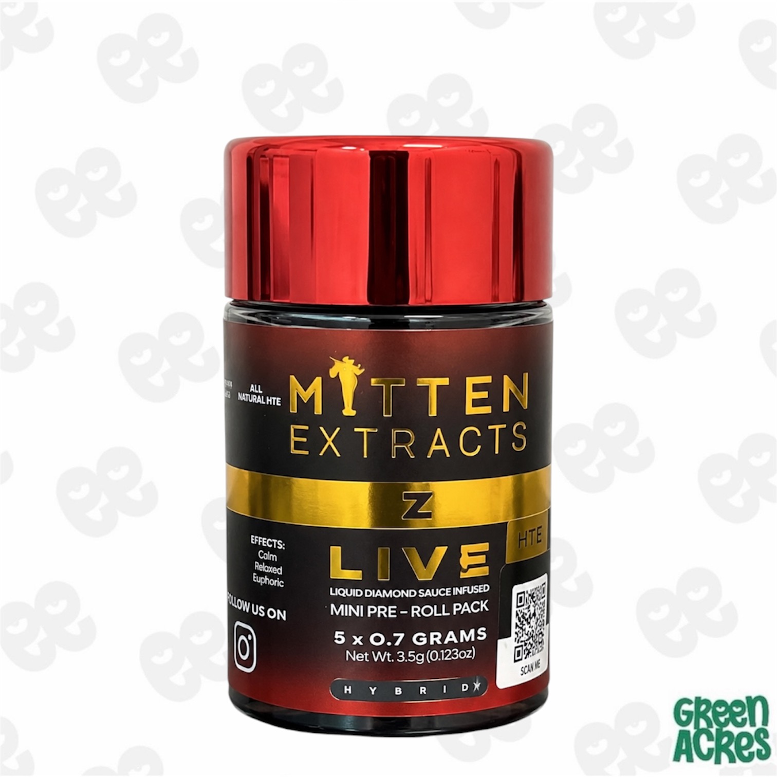Mitten Extracts: Z 5 Pack Live Sauce Infused Minis (5x0.7g)
