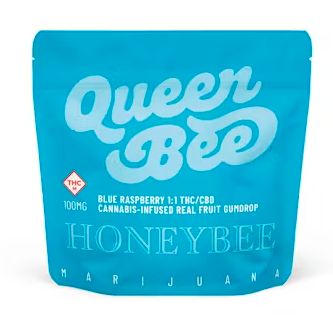Honey Bee - Blue Raspberry 1:1 100mg Queen Bee Gumdrop