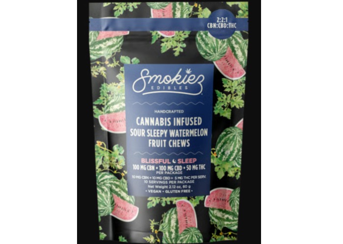 Sour Sleepy Watermelon | THC : CBN : CBD Gummies | 10pk | 100mg