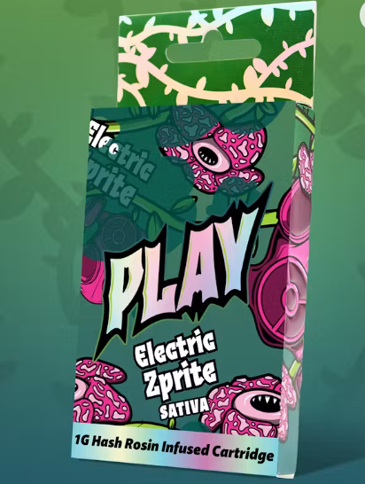 PLAY | Electric Zprite | Hash Infused Distillate Vape Cart | 1g | Sativa