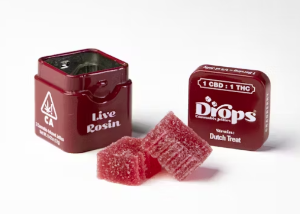 100mg 2pc 1:1 THC:CBC Cranberry - Jellies - Drops