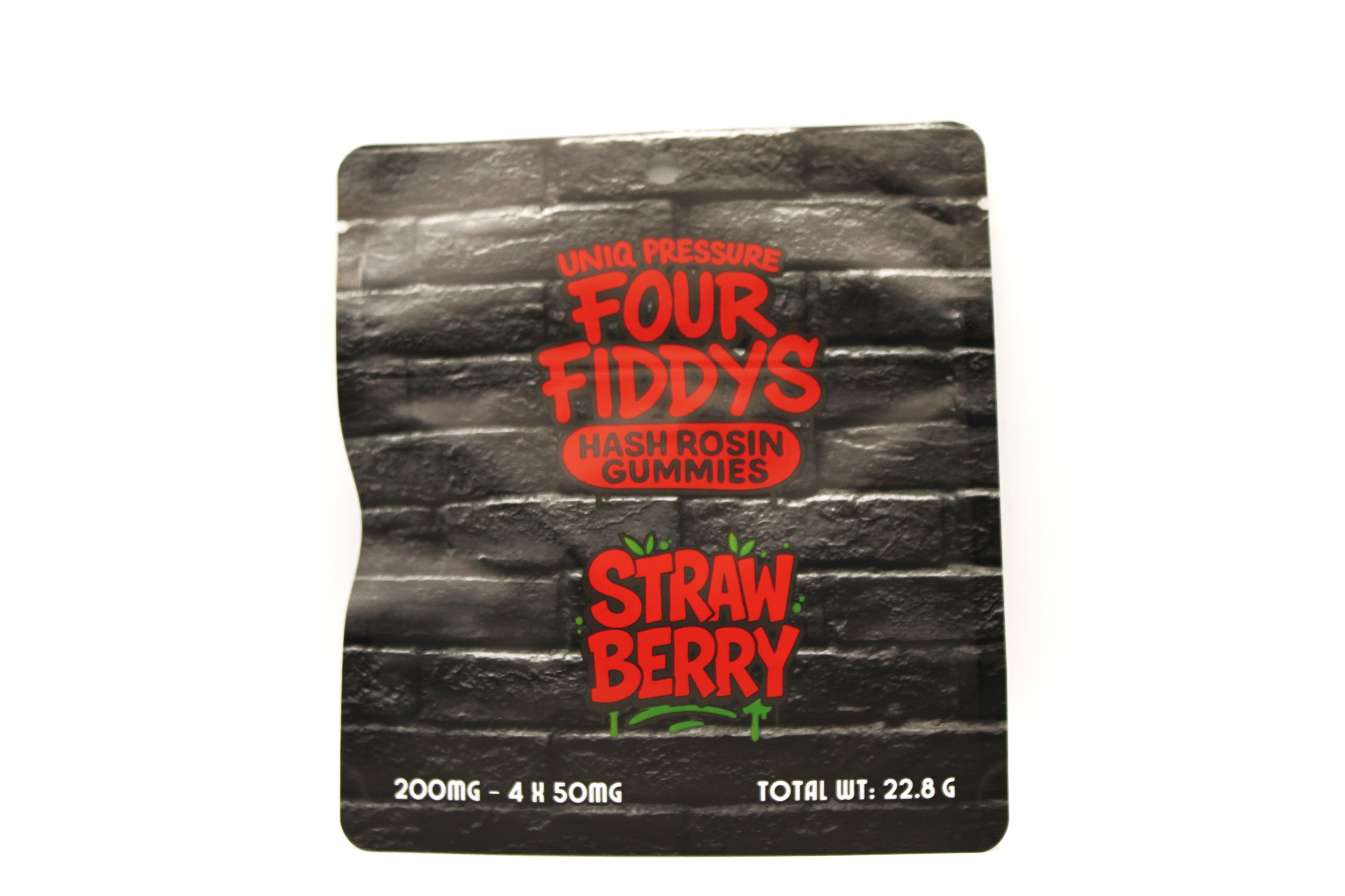 Gummies | Rosin | Strawberry | 200mg 4pk | UP Four Fiddys