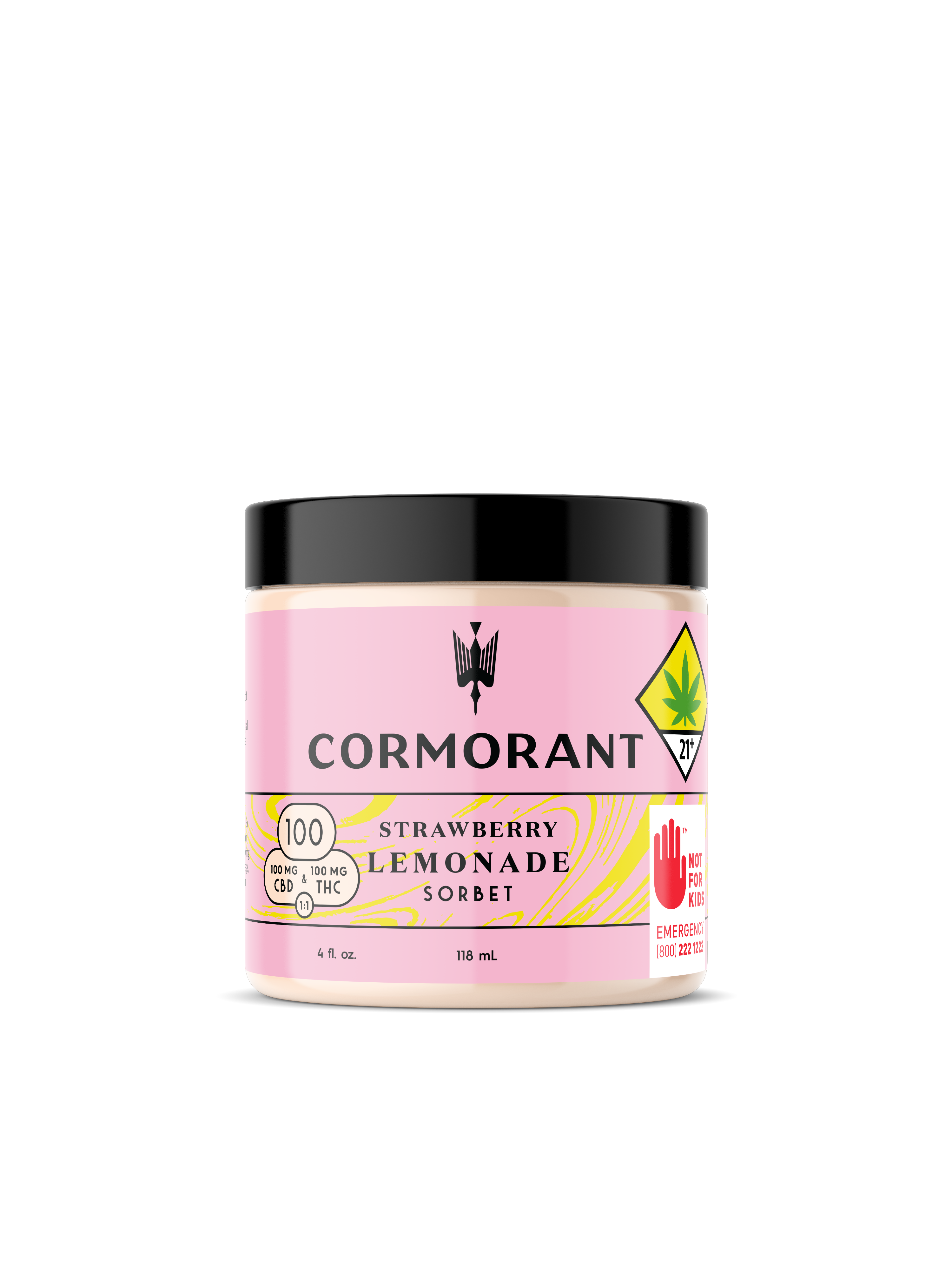 CORMORANT - Strawberry Lemonade Sorbet THC:CBD 100MG:100MG