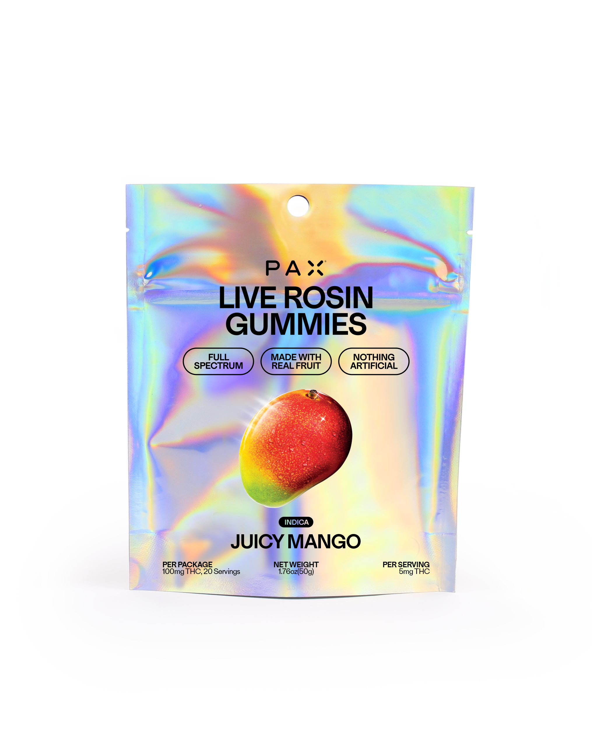 Juicy Mango Live Rosin Gummies | 100mg - PAX