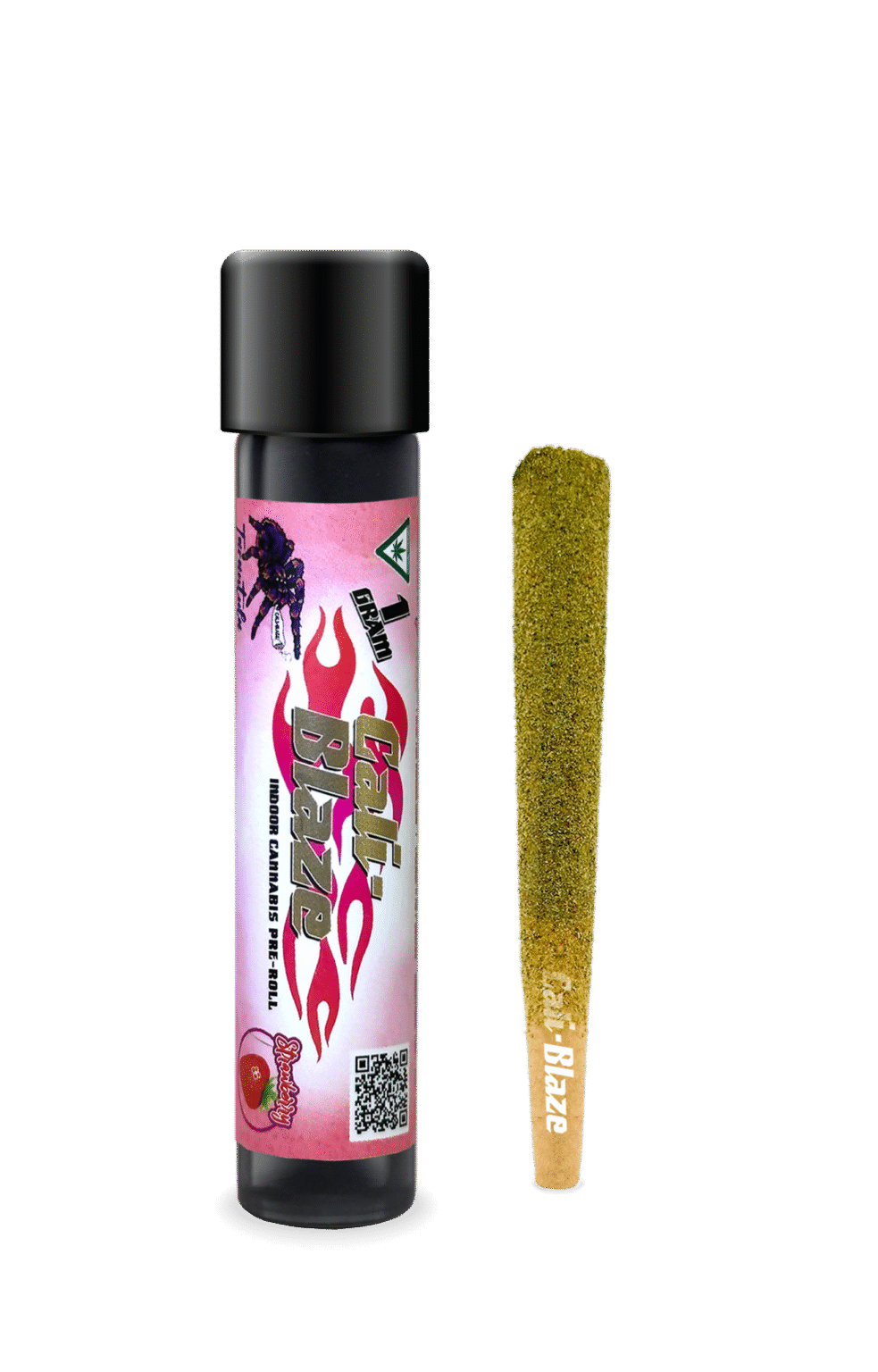 Cali Blaze - Strawberry (Tarantula) - Infused Pre-Roll - 1g product photo