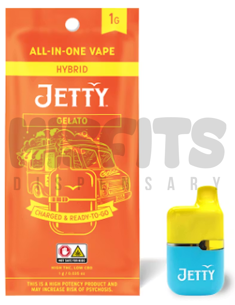 Jetty | Gelato | High THC Mini Tank AIO | 1g