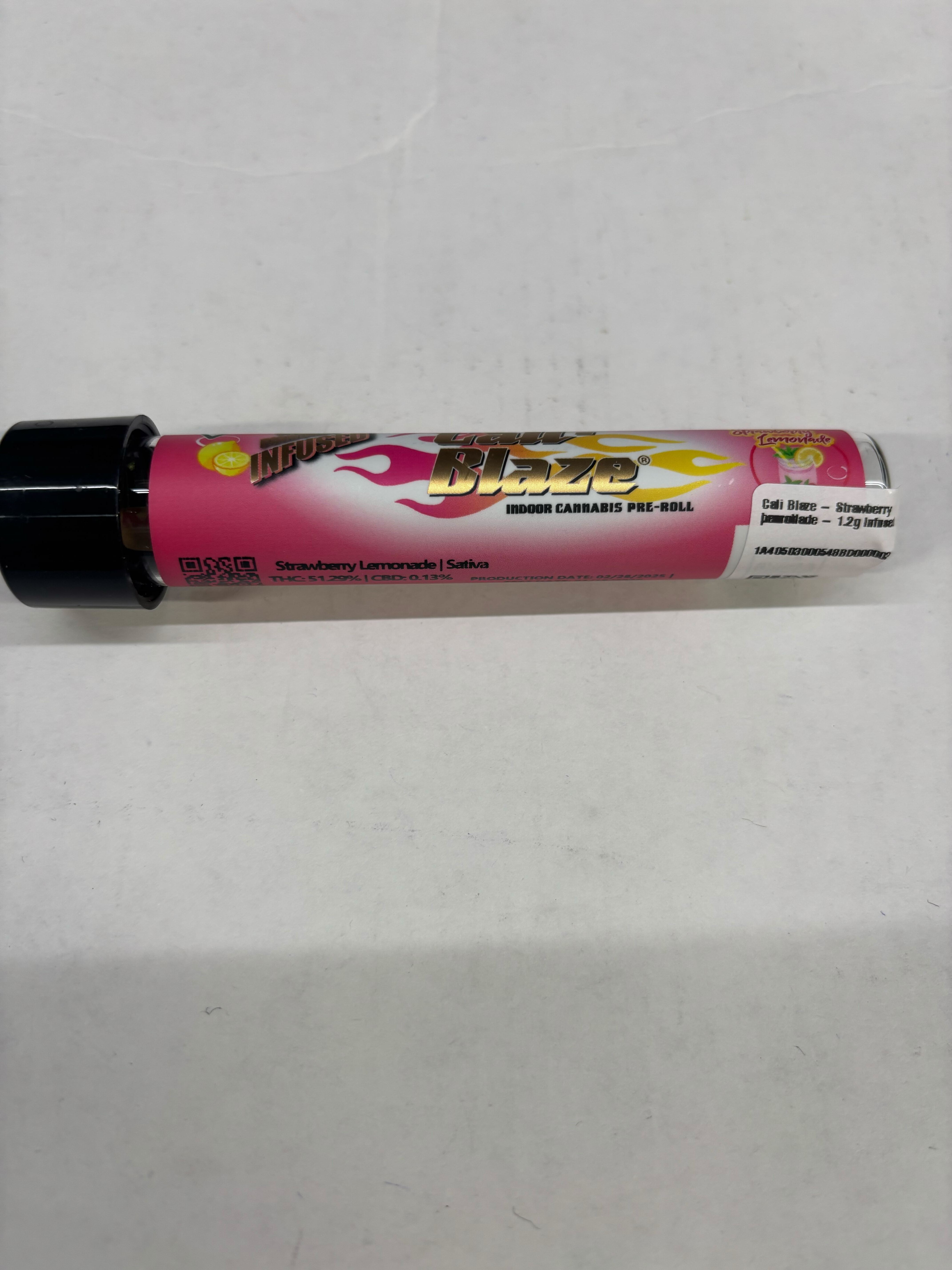 Cali Blaze - Strawberry Lemonade - 1.2g Infused Preroll