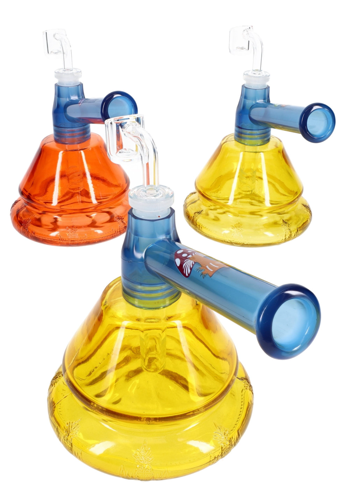 5.5" Colored GoG Dab Rig w/ Plastic Decal Mouthpiece