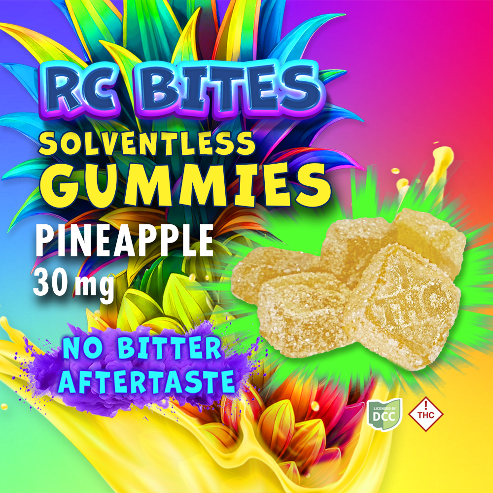 RC Bites - Solventless Gummies - Pineapple (30mg)