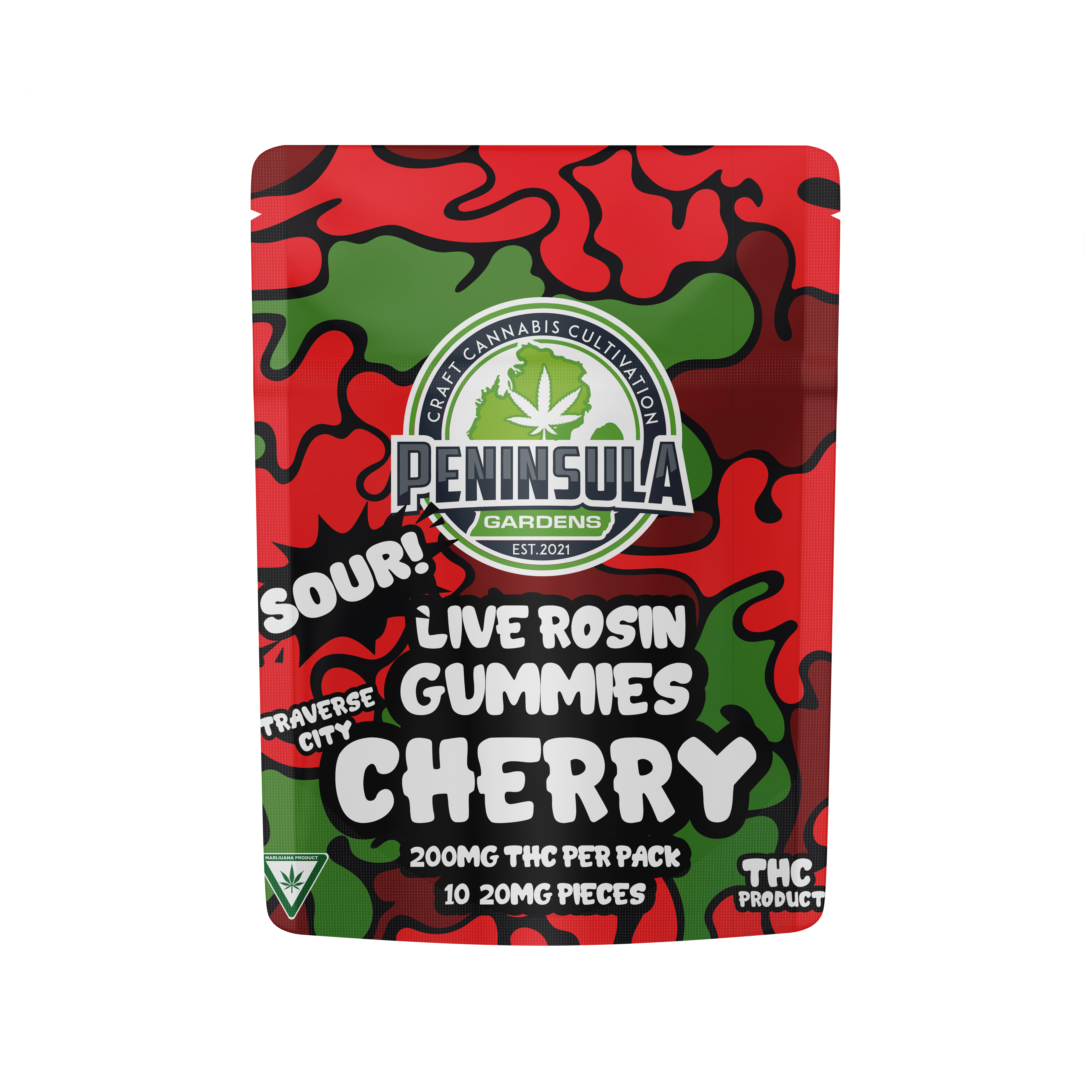 Peninsula Gardens Live Rosin Gummies - Sour Cherry