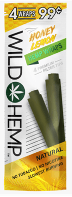 WILD HEMP 4/$.99 HEMP WRAPS I HONEY LEMON