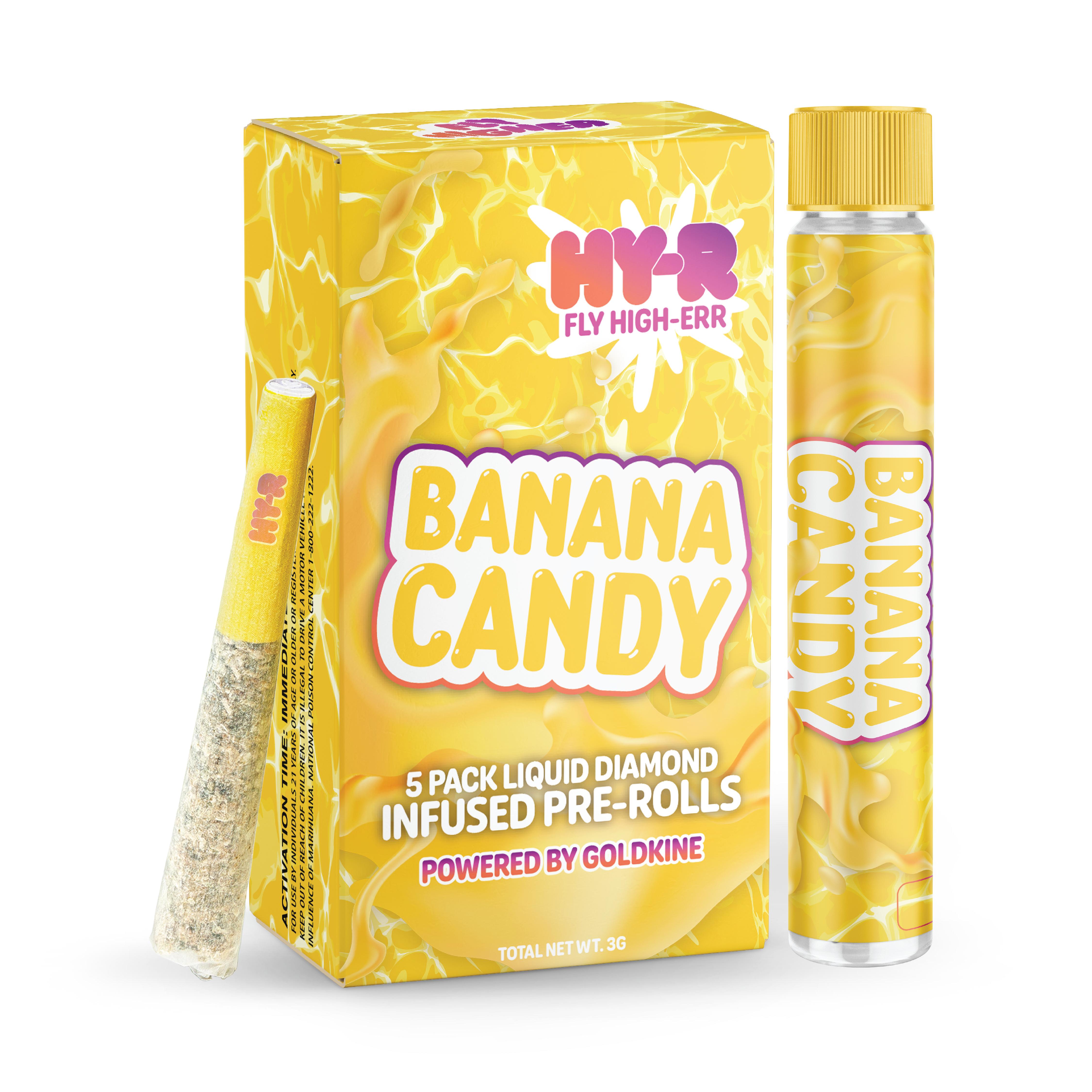 HY-R | Banana Candy | Infused Pre-Rolls | 5-Pack