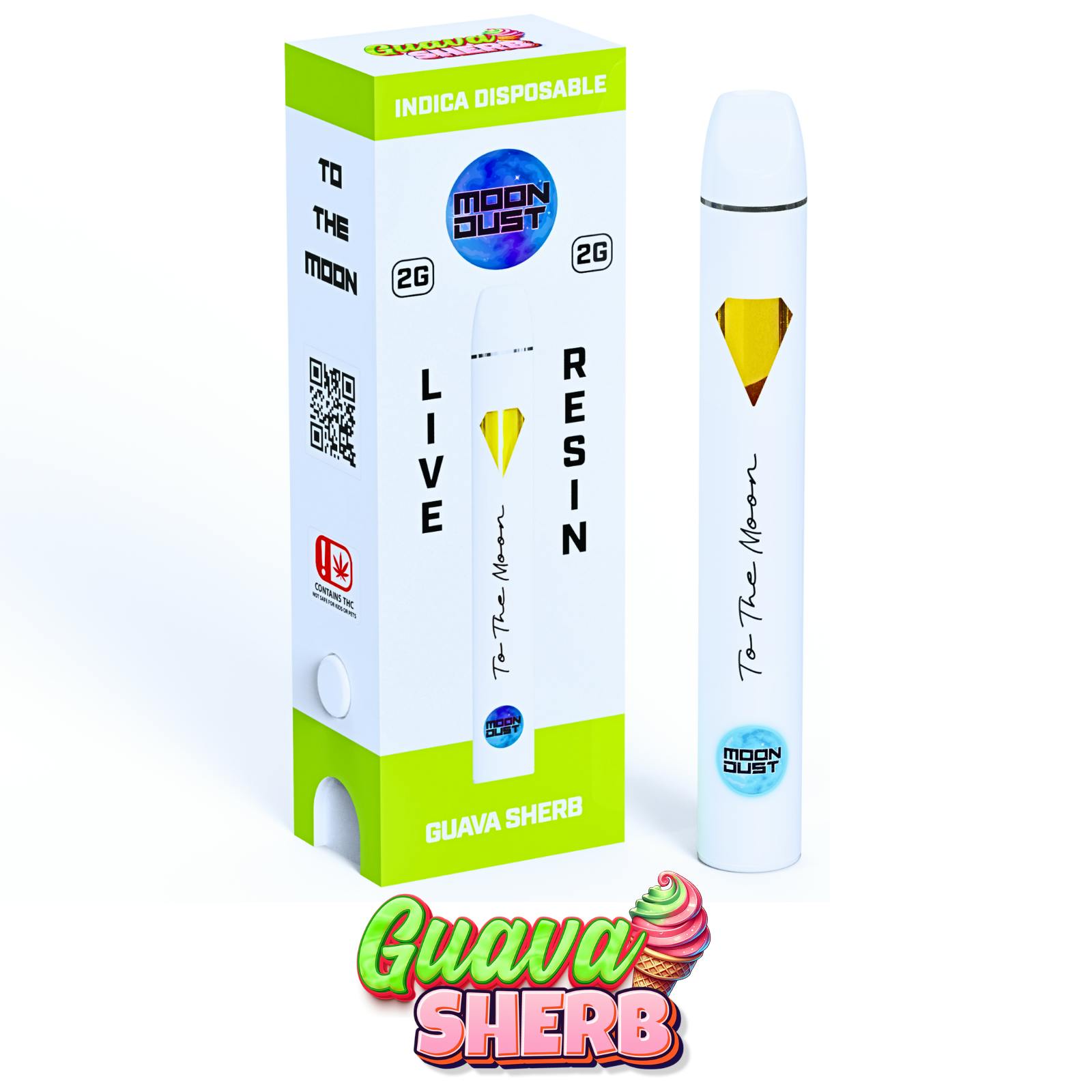 Moon Dust | Guava Sherb | AIO Vape | 2g