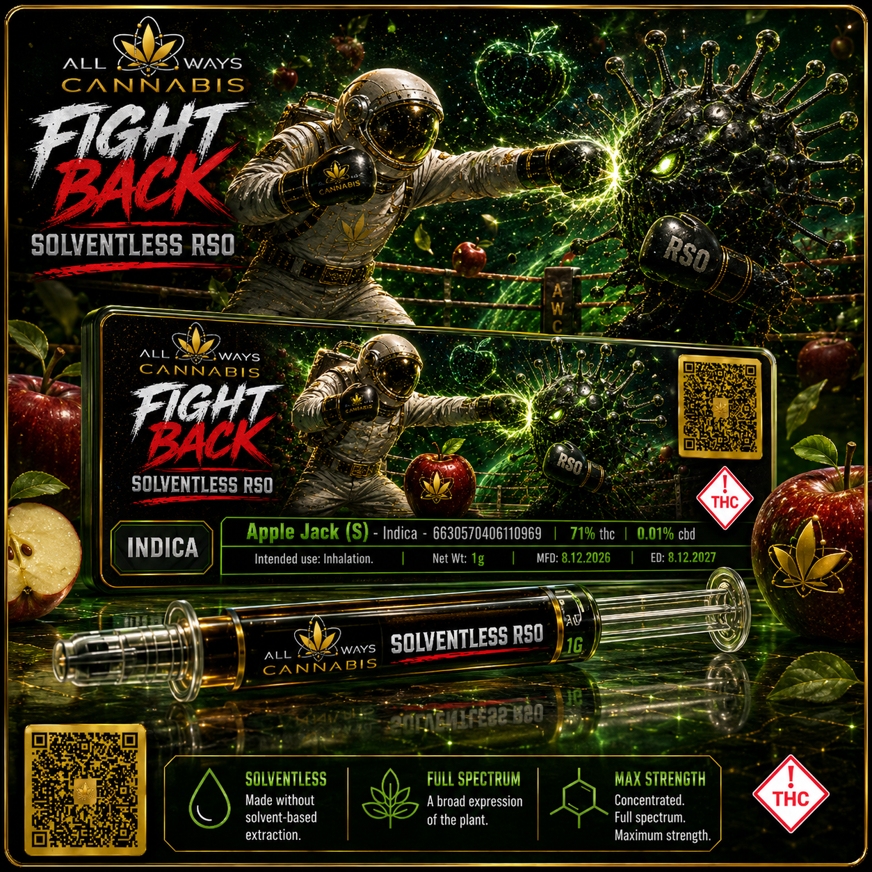 FIGHT BACK | Solventless RSO - Apple Jacks (S)