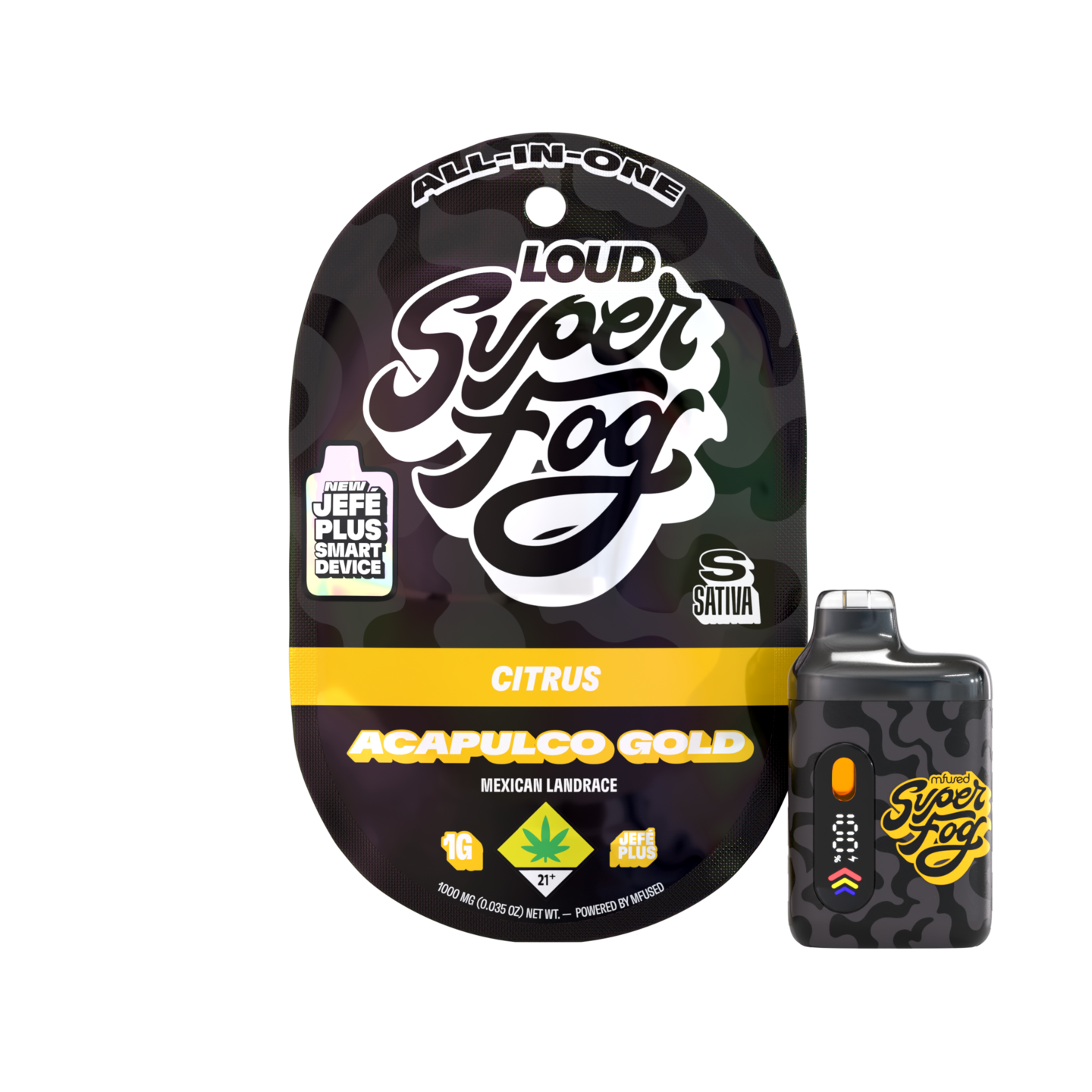 MFUSED - SUPERFOG - ACAPULCO GOLD - LOUD JEFE PLUS XL - LIVE RESIN -2G - SATIVA