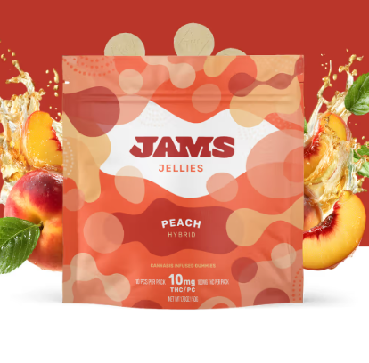 Ⓥ JAMS Jellies 100mg: Peach 10pk