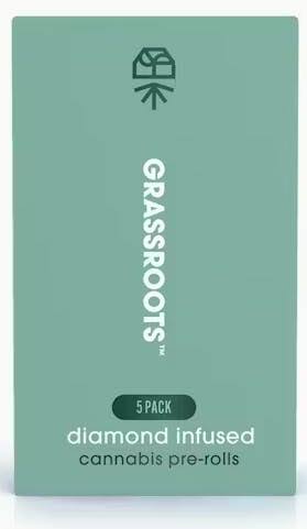 Grassroots Diamond Infused 5pk | Grape Pie | 2g (Hybrid)