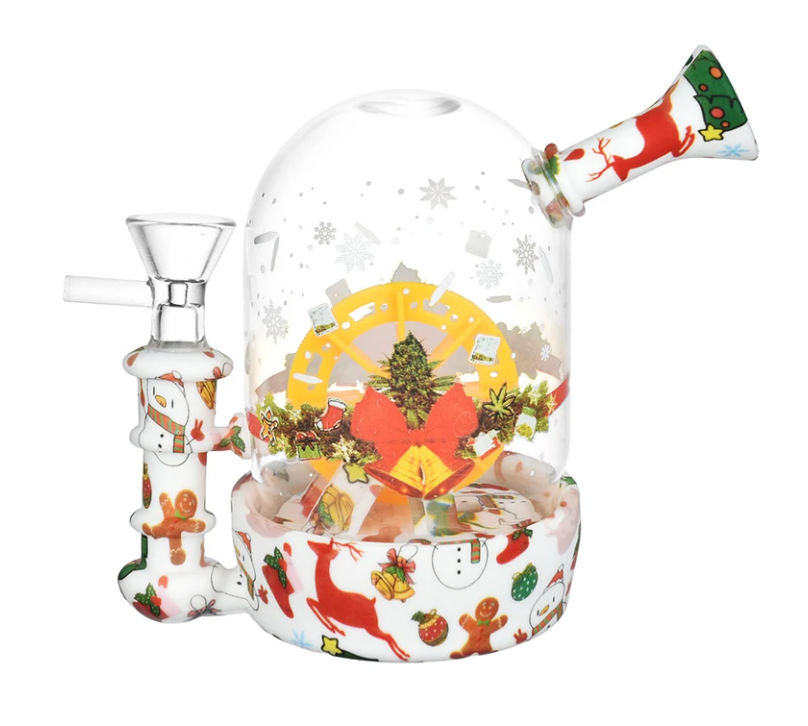 Christmas Waterwheel Bell Jar Water Pipe 4.5"