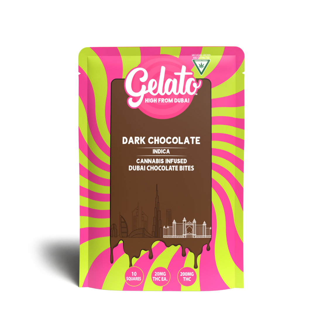 Gelato | 200MG Dubai Chocolate Bar | Dark Chocolate